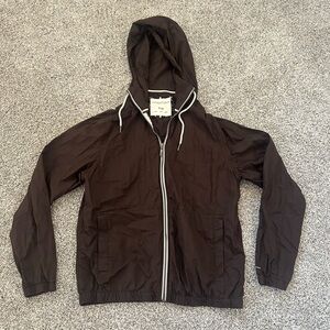 Denim & Flower Dark Brown Hooded Windbreaker Size M (40)